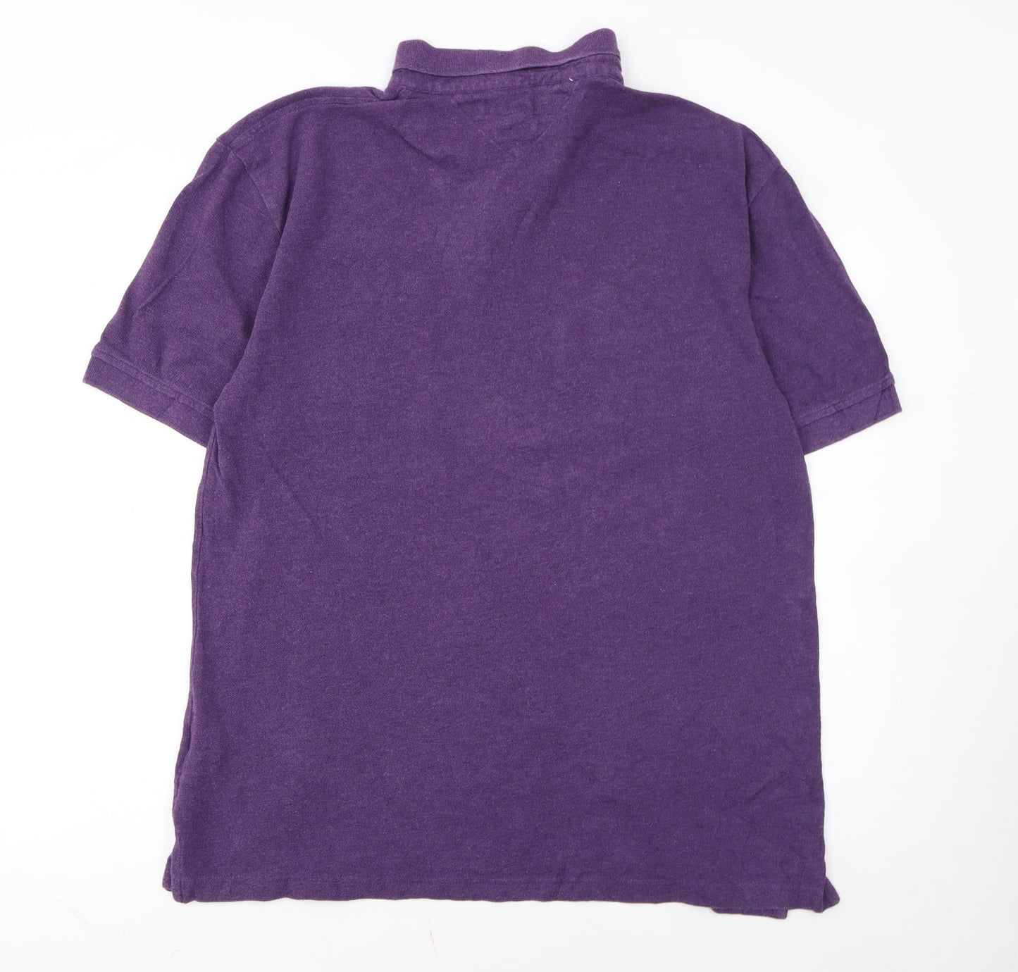 Tommy Hilfiger Men's Purple XL Custom Fit Cotton Polo Shirt