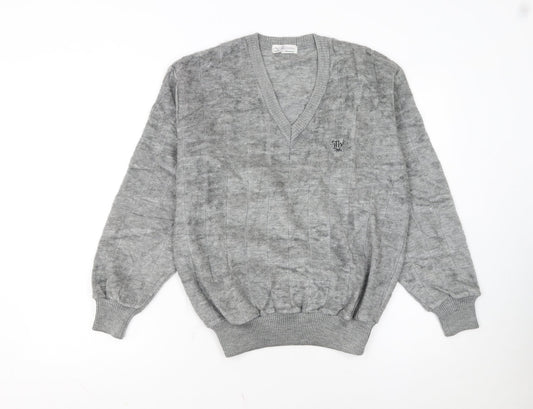 Lindbergh Women's Grey V-Neck Pullover Sweater Size M
