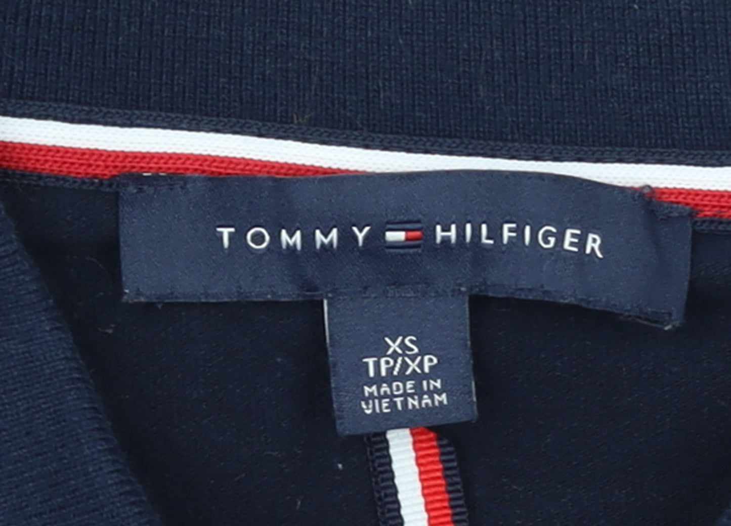 Tommy Hilfiger Men's Multicoloured Long Sleeve 1/4 Zip Polo XS