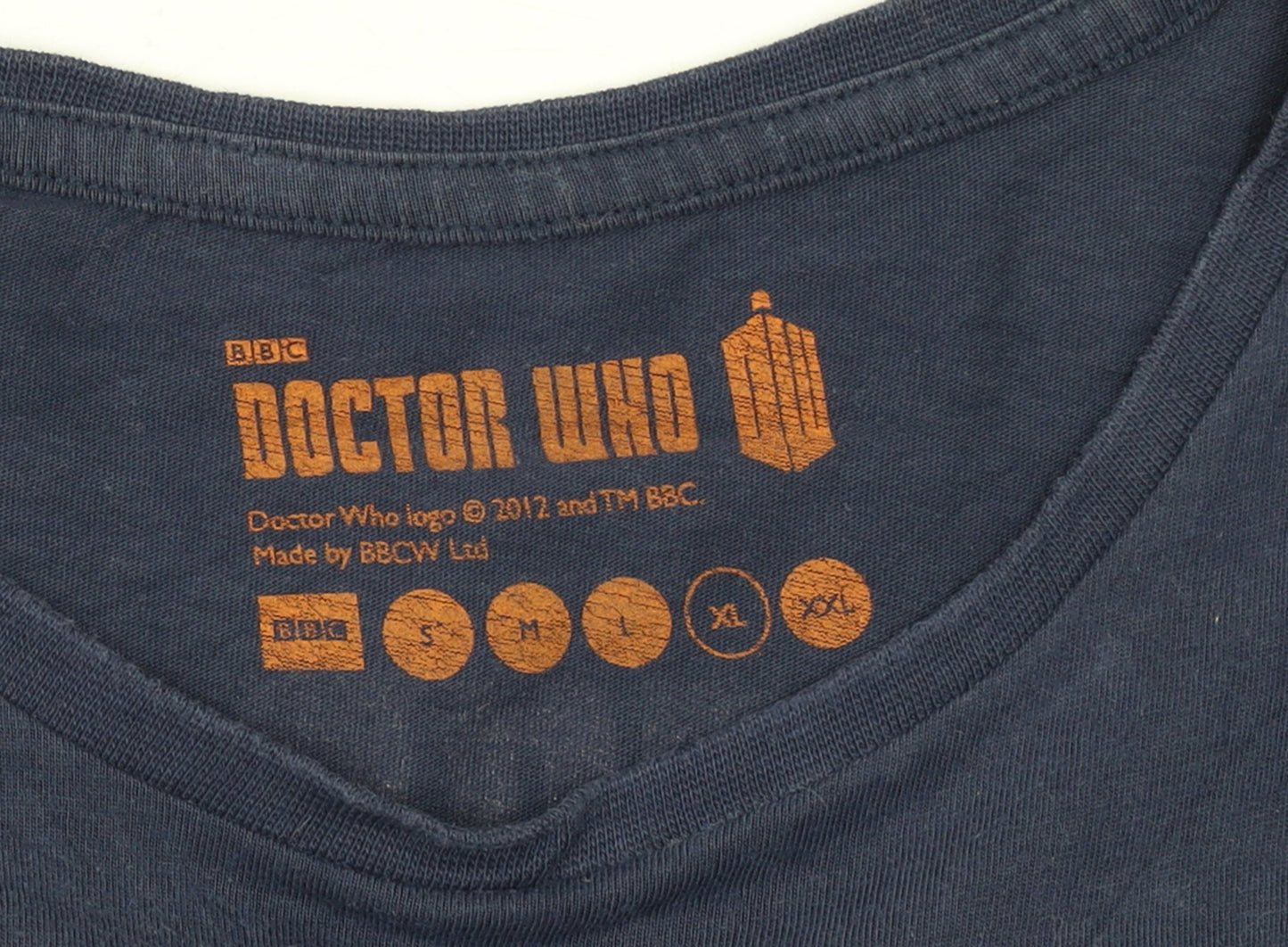 BBC Doctor Who Men's Navy 50th Anniversary XL T-Shirt