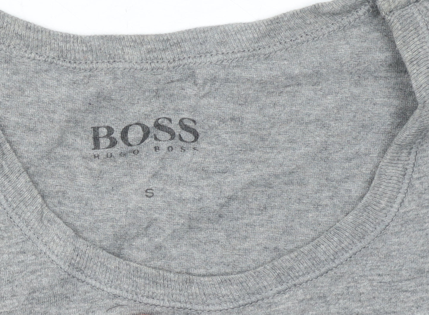 Hugo Boss Men's Grey Cotton Crew Neck Short Sleeve T-Shirt Size S