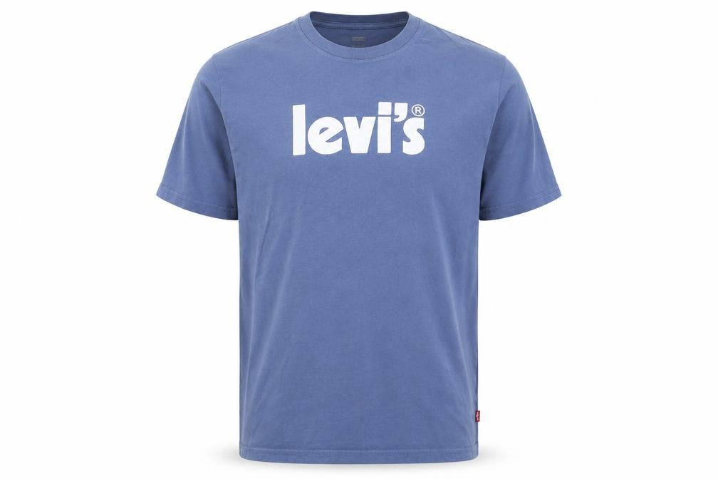 Levi's Men's Blue Relaxed Fit Logo Crew Neck Short Sleeve T-Shirt Size M