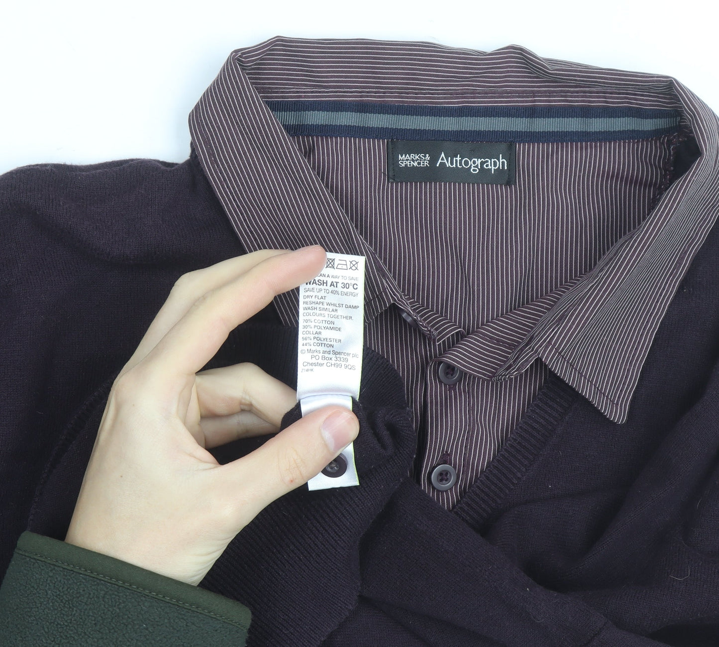 Marks and Spencer Men’s Brown V-Neck Pullover Jumper Size L Classic Fit