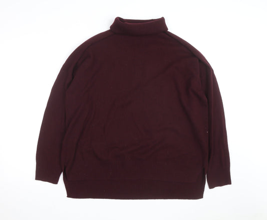 Whistles Mens Red Roll Neck Wool Cashmere Jumper Size L
