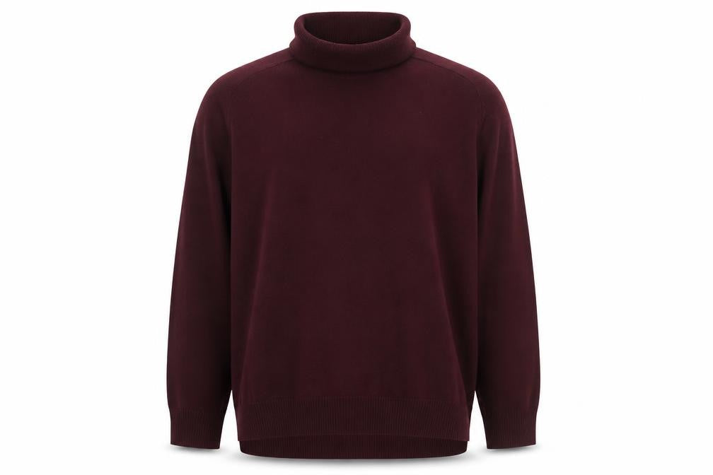 Whistles Mens Red Roll Neck Wool Cashmere Jumper Size L