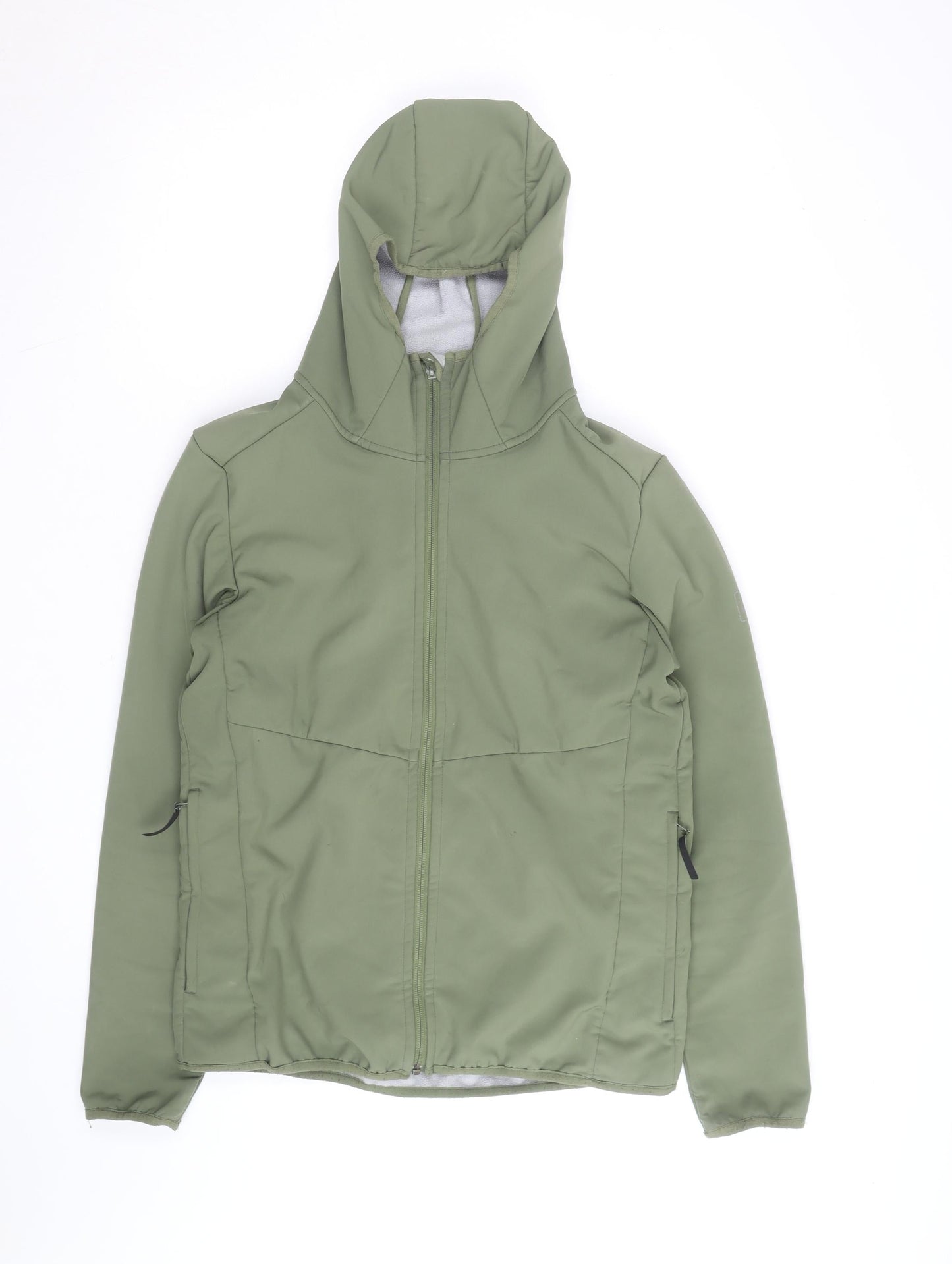 Jack Wolfskin Men's Green Softshell Hooded Outdoor Jacket Size M