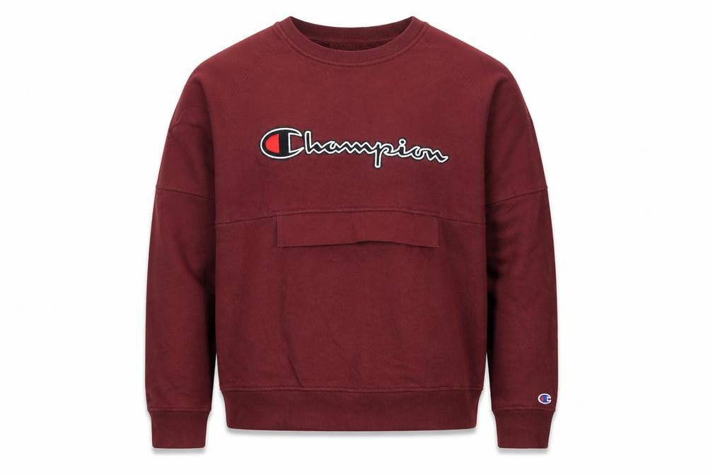 Champion Men's Red XL Pullover Sweatshirt Crew Neck Logo Fleece