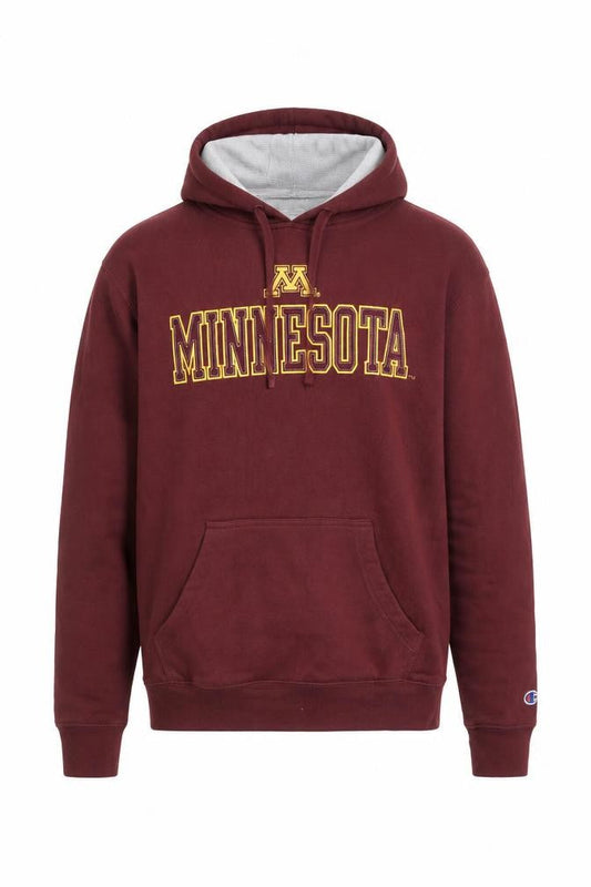 Champion Men's Red Minnesota Pullover Hoodie Size S Fleece Sweatshirt