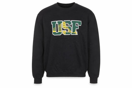 Champion Men’s Black USF Crew Neck Sweatshirt L Pullover Logo