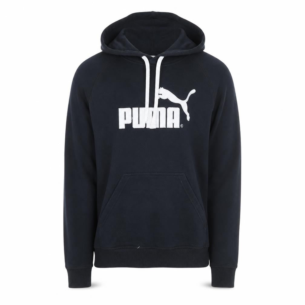 Puma Mens Black Pullover Hoodie L Logo Graphic Athletic Sweatshirt