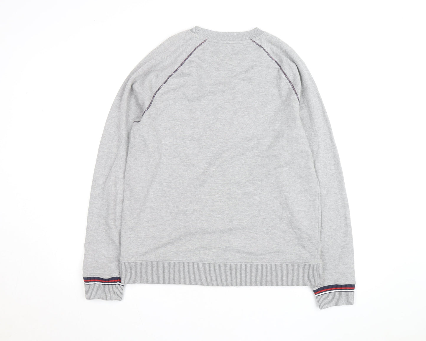 Fila Men's Grey Logo Crew Neck Pullover Sweatshirt M