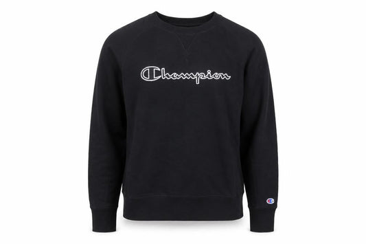 Champion Men's Black Medium Pullover Sweatshirt Crew Neck