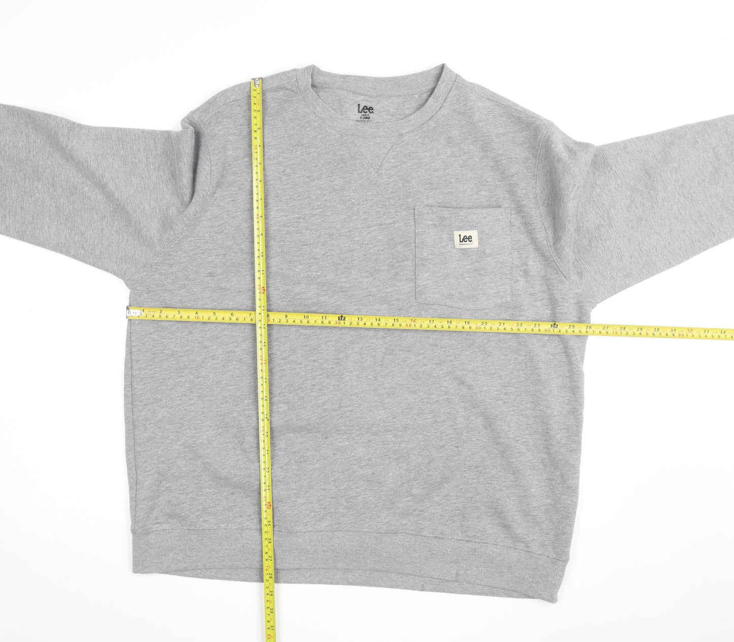 Lee Men's Grey XL Classic Fit Pullover Sweatshirt