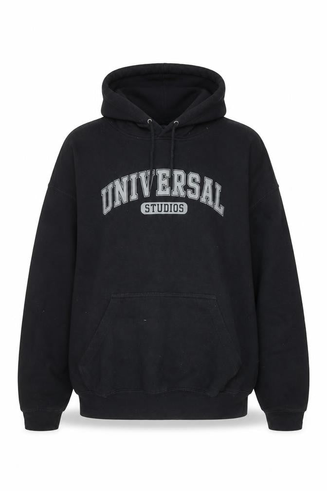 Universal Studios Men's Black Pullover Hoodie L Graphic Fleece