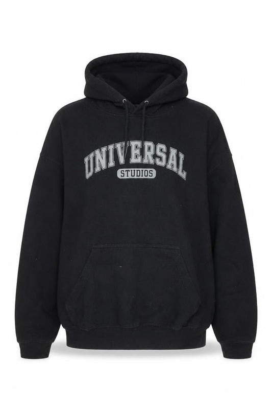 Universal Studios Men's Black Pullover Hoodie L Graphic Fleece