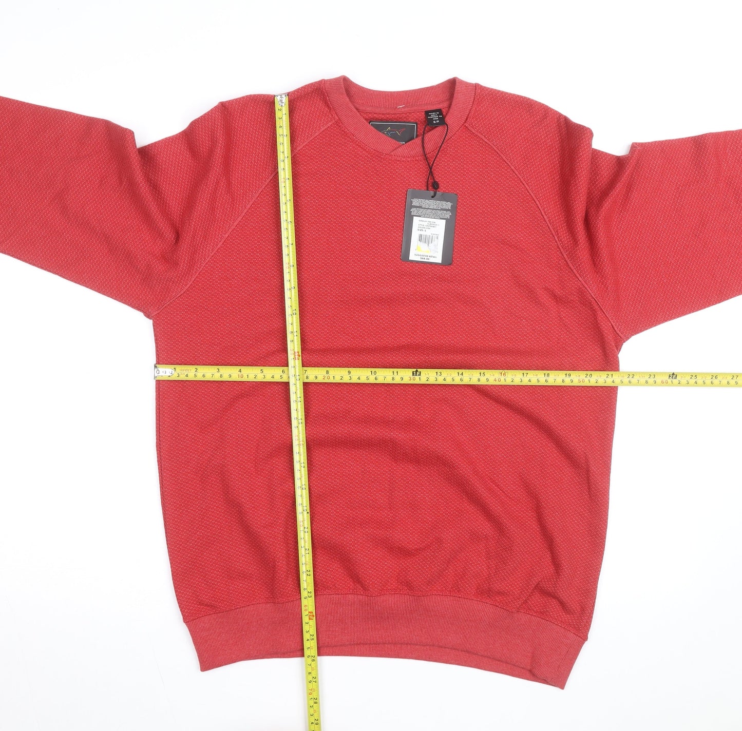 Greg Norman Men's Red Crew Neck Pullover Sweatshirt S