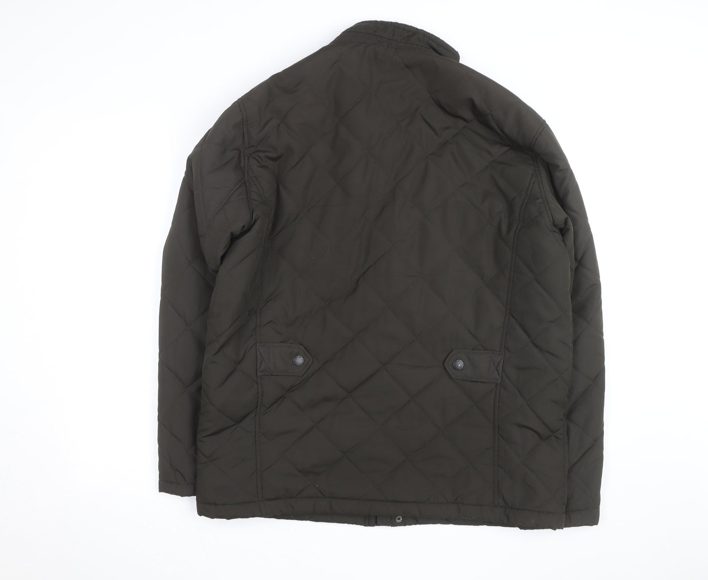 Atlantic Bay Men's Green Quilted Mid-Length Jacket L