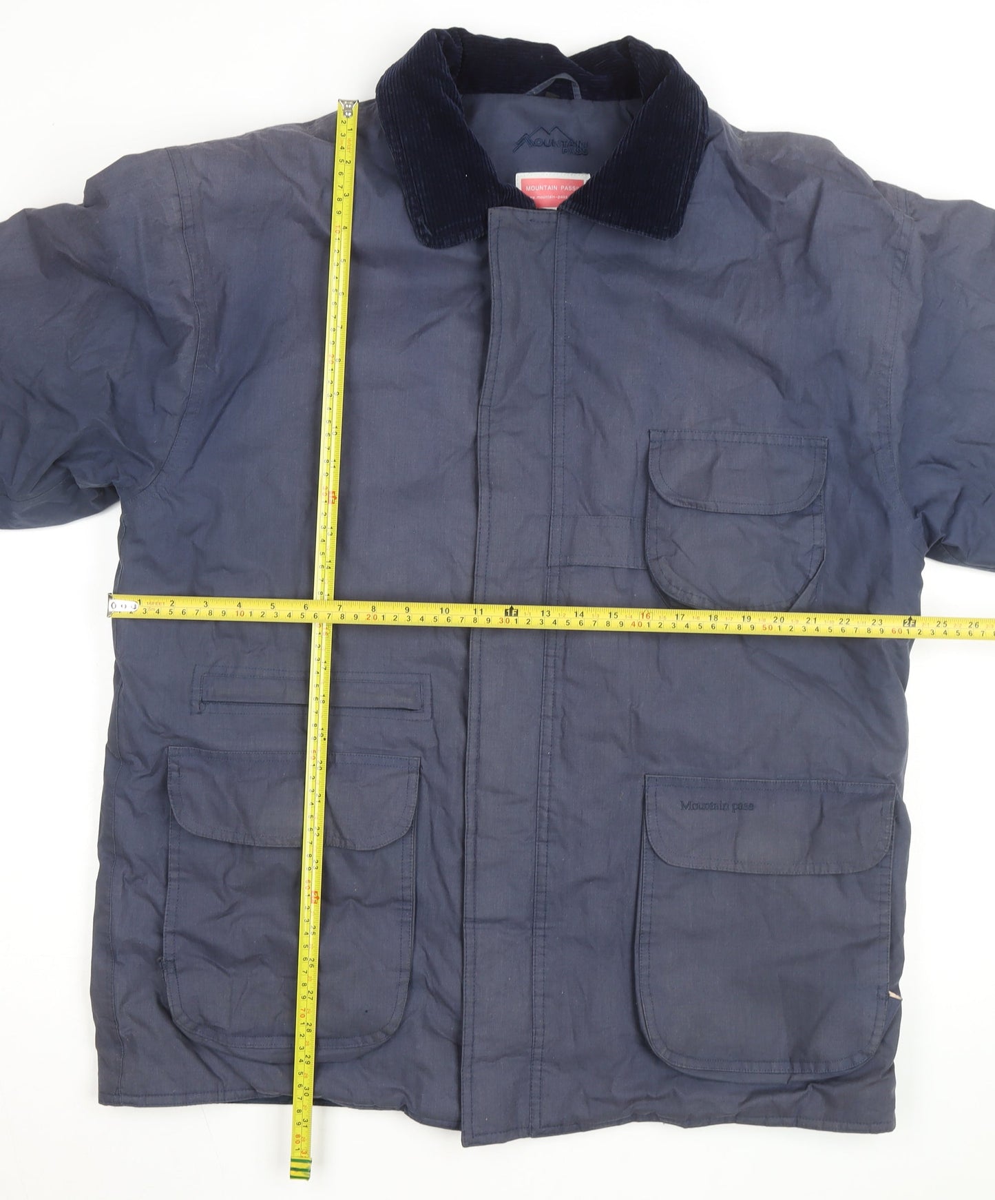 Mountain Pass Men's Blue Waterproof Lined Outdoor Jacket Size L