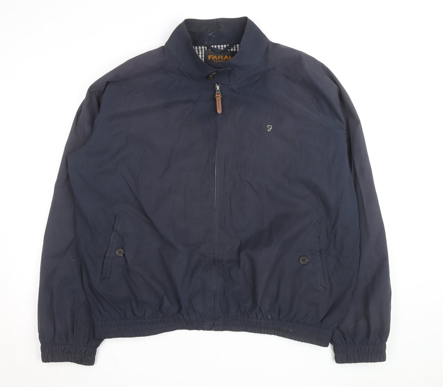 Farah Classic Men's Blue 2XL Bomber Jacket Cotton Polyester Lined