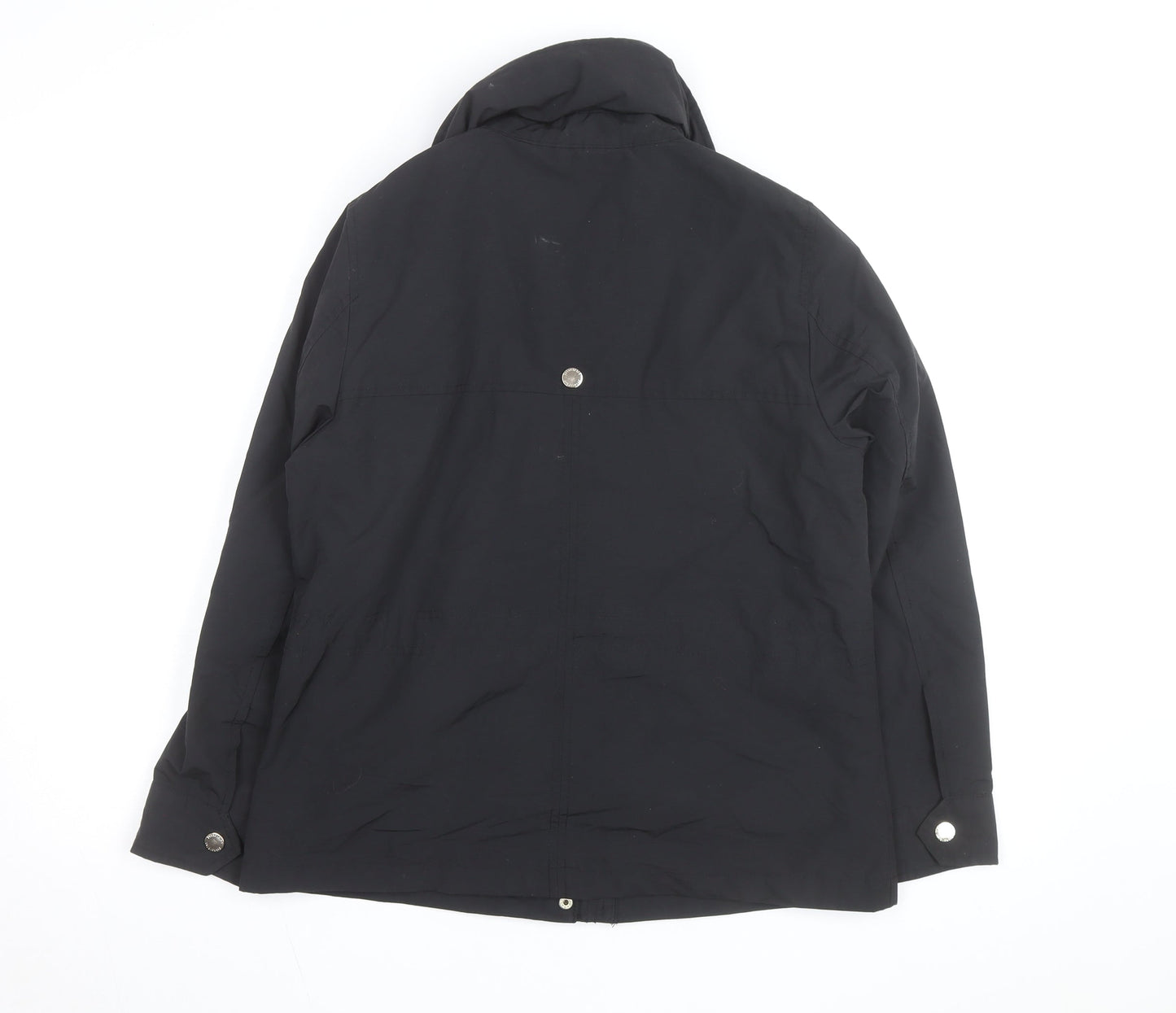 Principles Petite Womens Black Size 12 Mid-Length Anorak Jacket