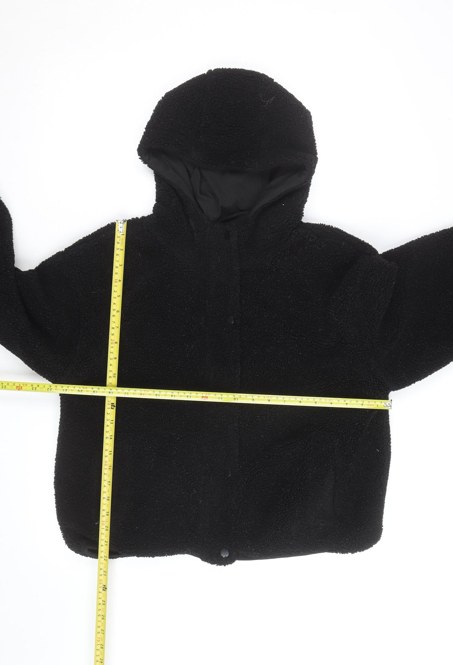 Threadbare Mens Black Fleece Full Zip Hoodie Size L Winter Warm