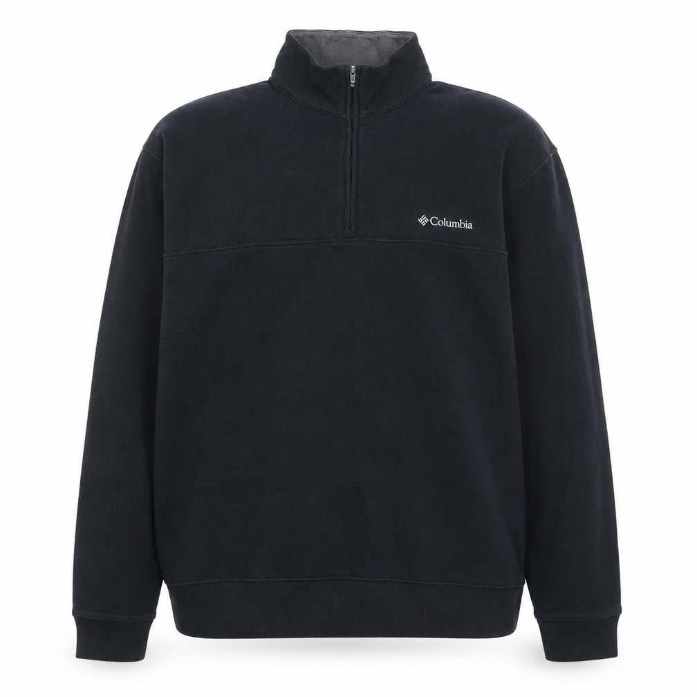 Columbia Men's Black 1/4 Zip Fleece Pullover Sweatshirt L