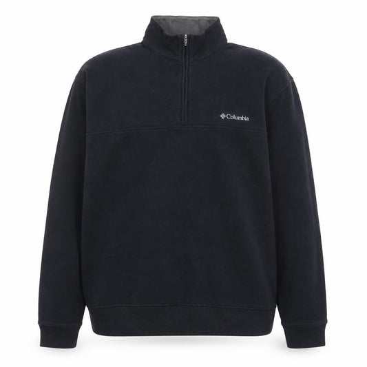 Columbia Men's Black 1/4 Zip Fleece Pullover Sweatshirt L