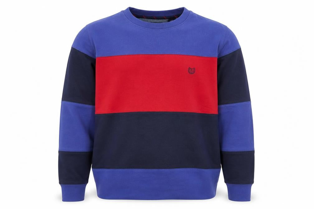 Chaps Men's Multicoloured Stripe Crew Neck Sweatshirt M