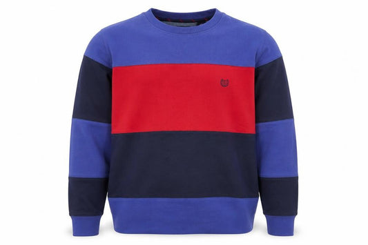 Chaps Men's Multicoloured Stripe Crew Neck Sweatshirt M