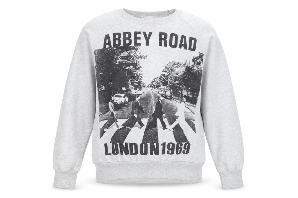 The Free Banana Men's Grey Abbey Road Graphic Sweatshirt XS