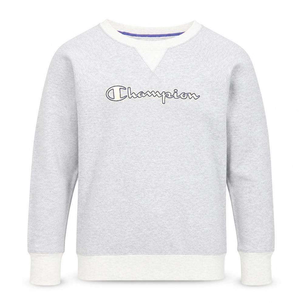 Champion Men's Grey Crew Neck Pullover Sweatshirt M