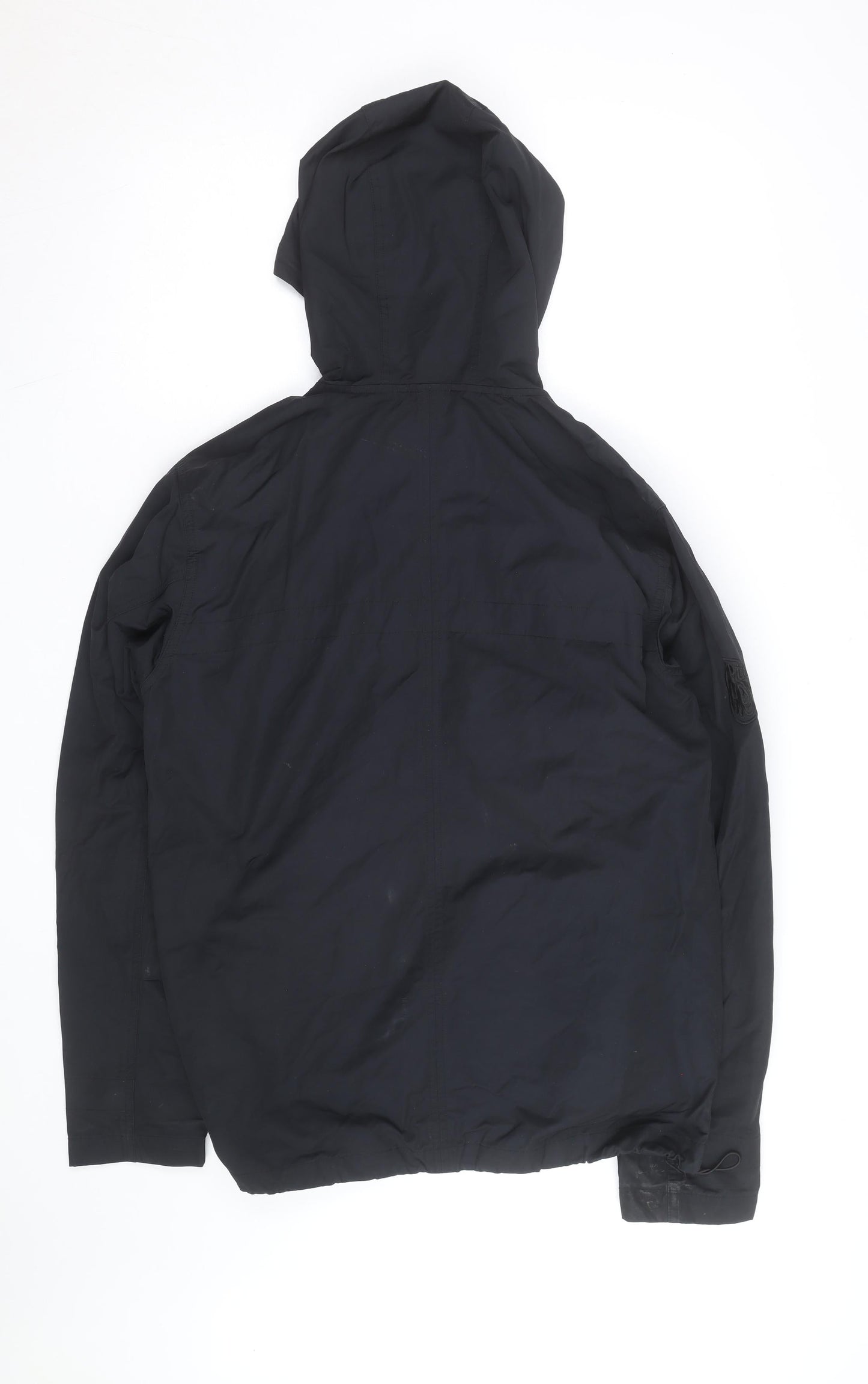 Pretty Green Men's Black Hooded Windbreaker Jacket Size M