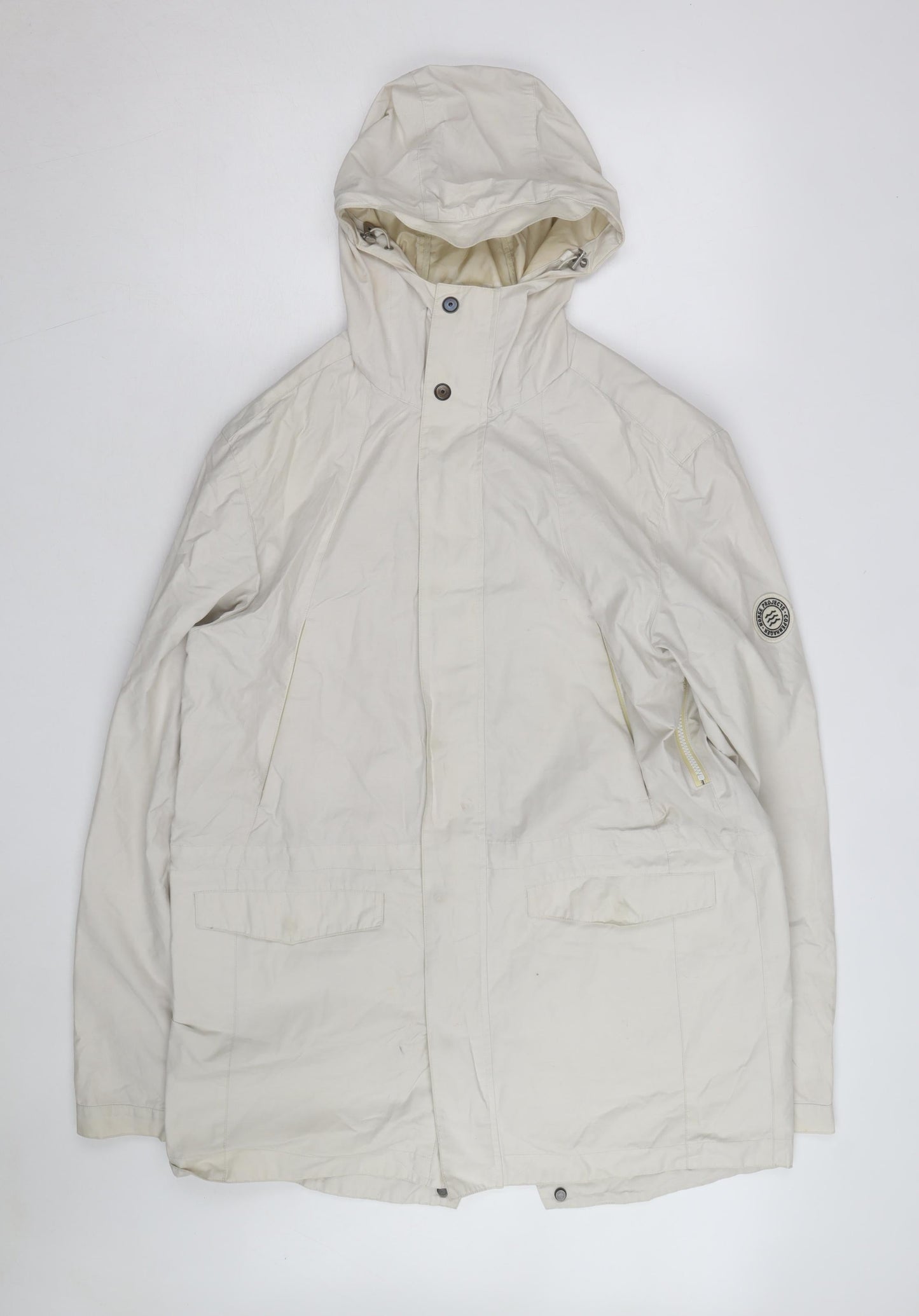 Norse Projects Men's Beige Hooded Parka Jacket Size L