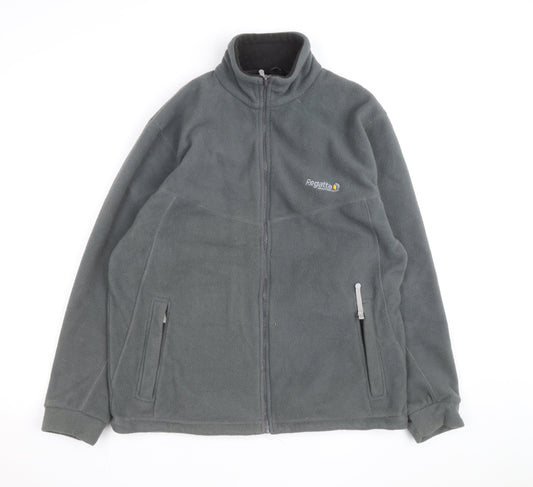 Regatta Men's Grey Fleece Jacket L Full Zip Outdoor Hiking Warm