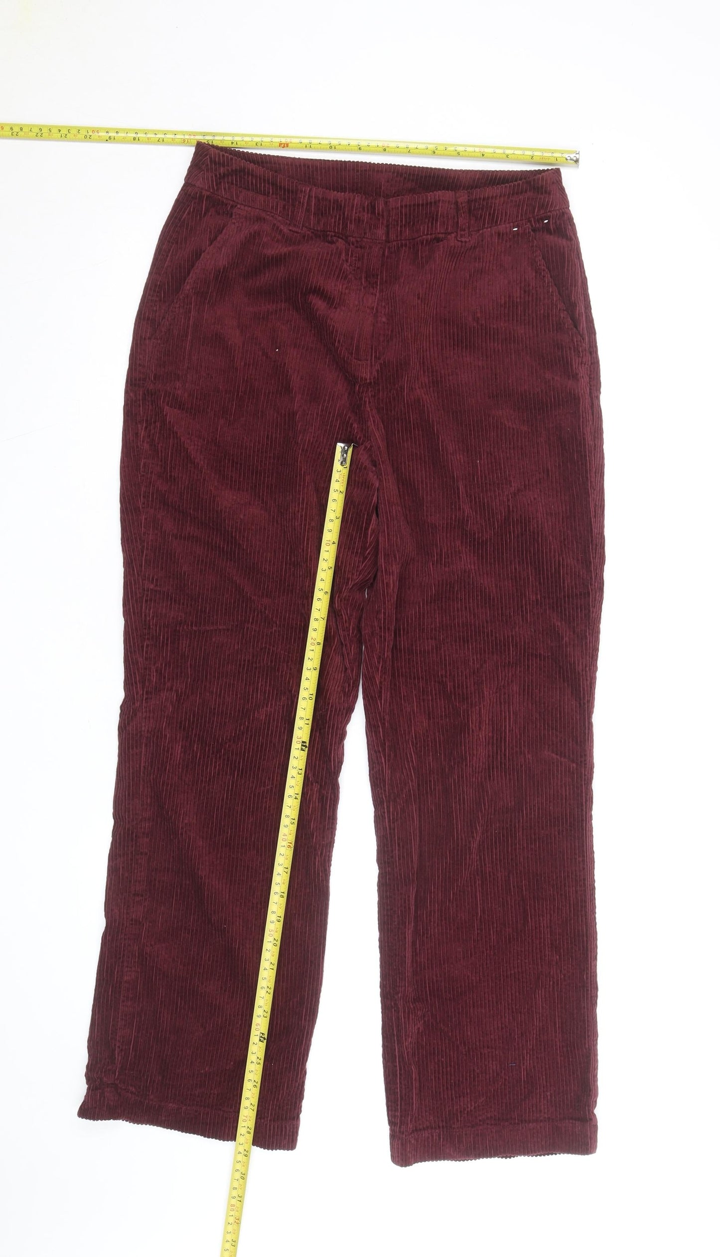 Seasalt Cornwall Womens Burgundy Corduroy Trousers UK 12 Regular