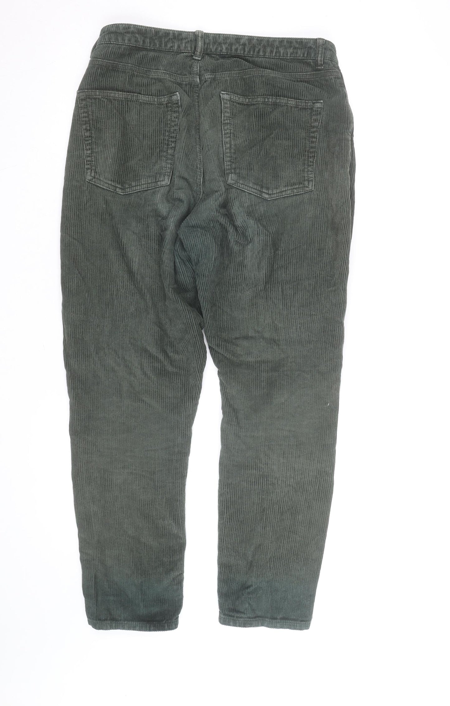 Topshop Men Green Corduroy Slim Fit Chino Trousers W32 L28