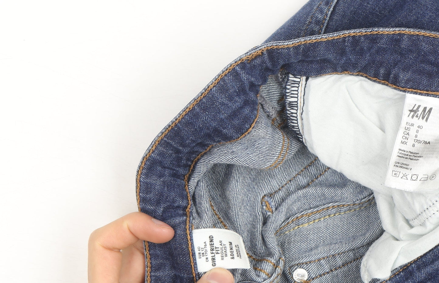 H&M Women Blue Size 12 Boyfriend Regular Fit Jeans