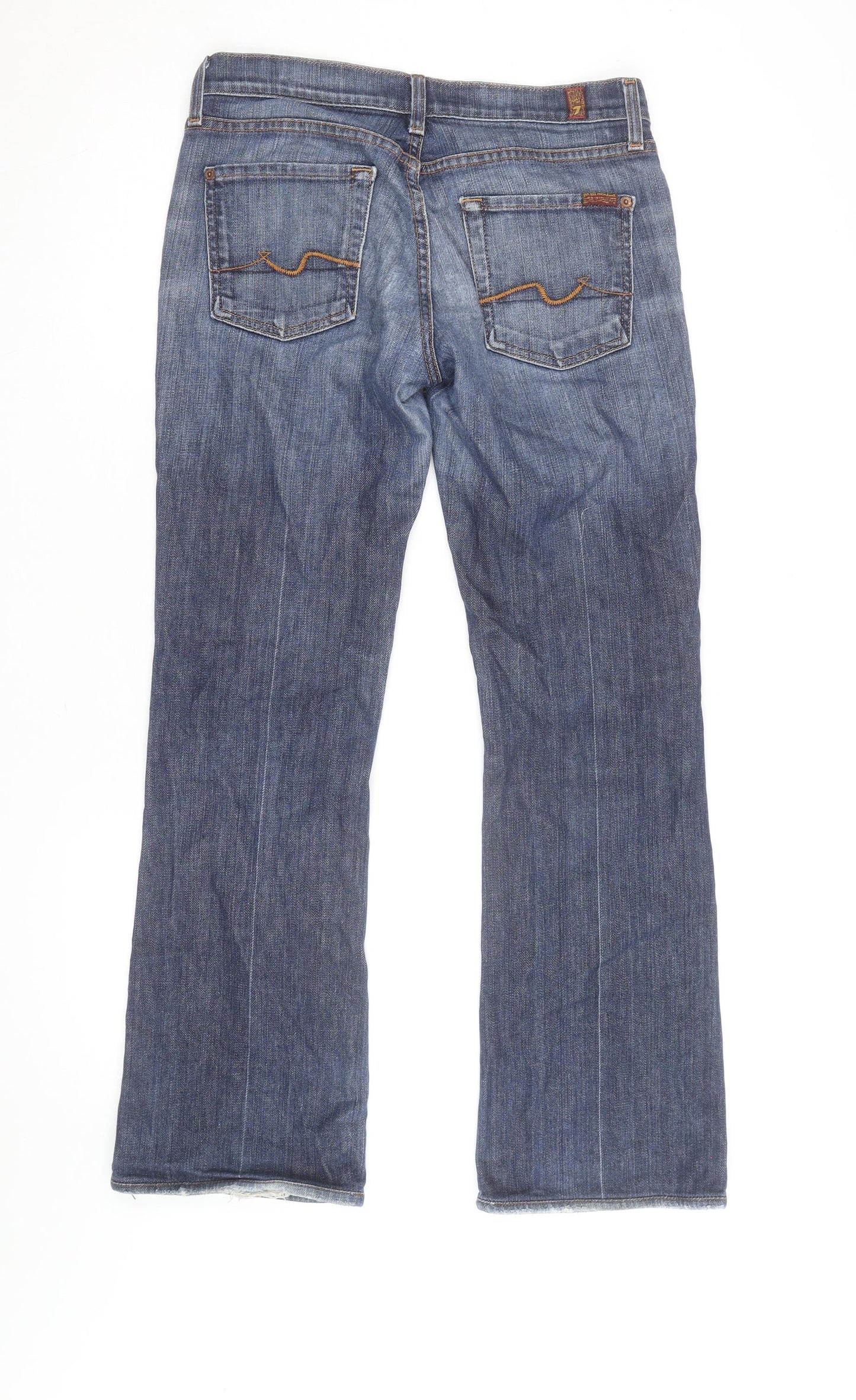 7 For All Mankind Men's Blue Bootcut Jeans Size 28 Regular Fit