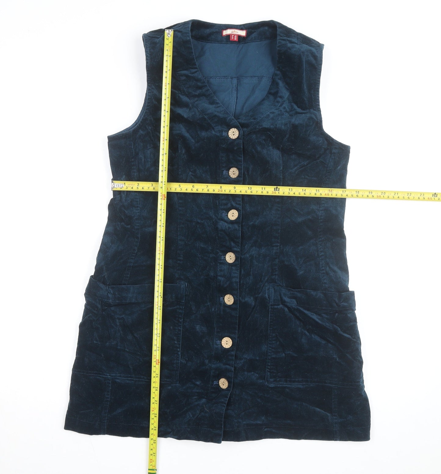 Joe Browns Women's Blue Corduroy Pinafore Dress Size 12