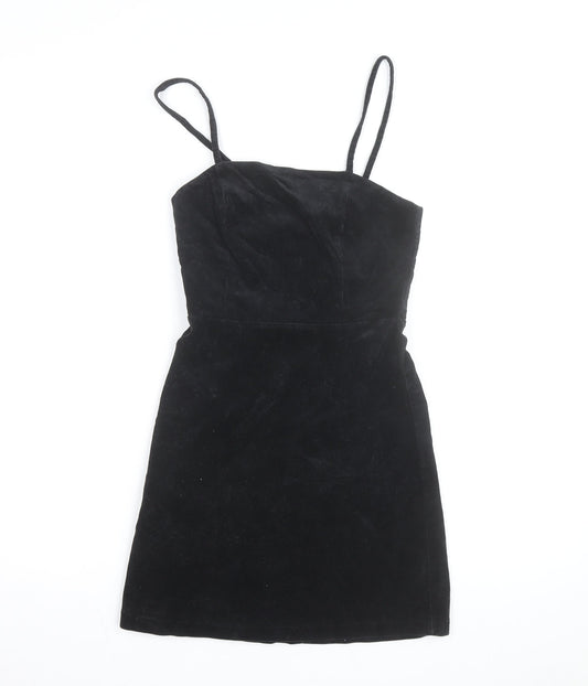 New Look Women’s Black Corduroy Bodycon Mini Dress Size 6