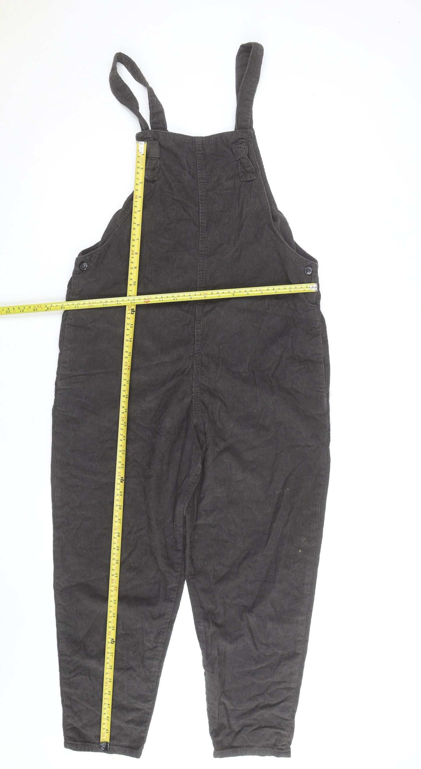 Next Boys Black Corduroy Dungarees 13 Years Adjustable Waist Casual