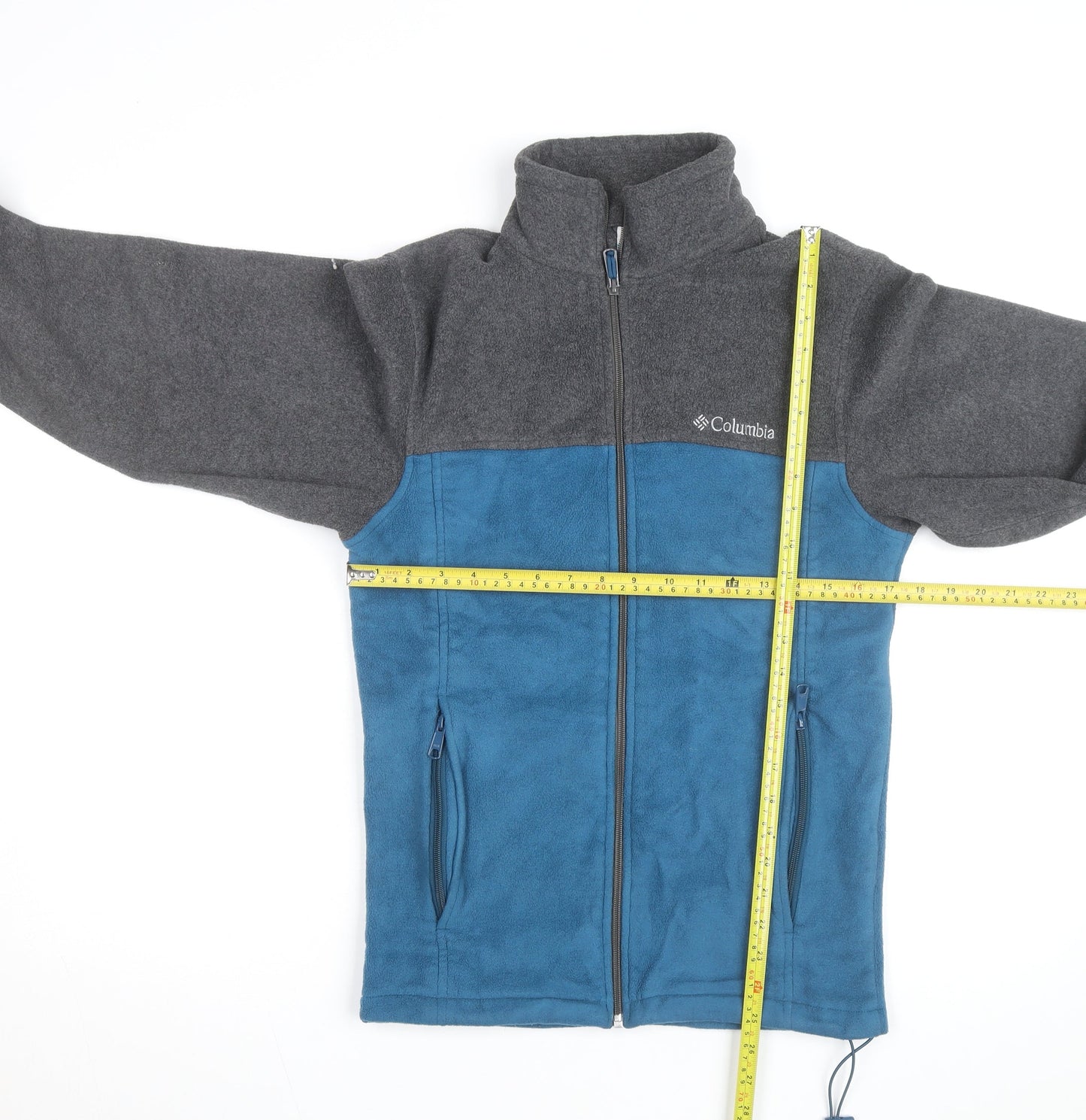 Columbia Men's Blue Grey Fleece Full Zip Active Jacket Size S