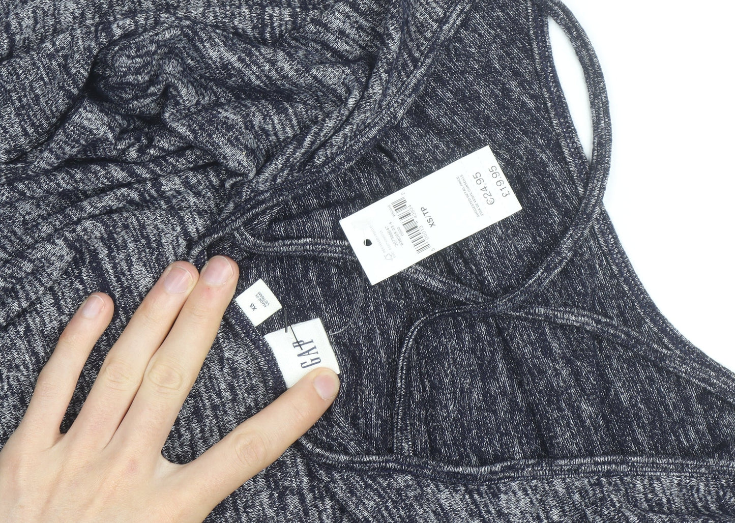 GAP Women’s Grey Long Sleeve Scoop Neck Jersey Top XS