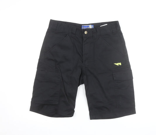 Projob Men's Black Cargo Work Shorts Size M 33in Waist