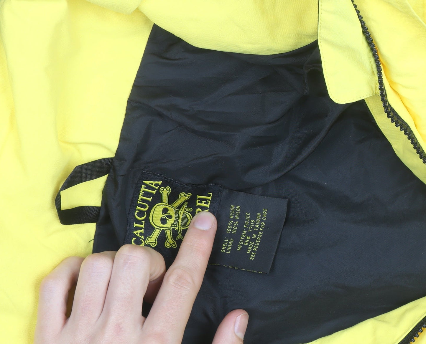Calcutta Apparel Mens Yellow Hooded Waterproof Parka Jacket XL