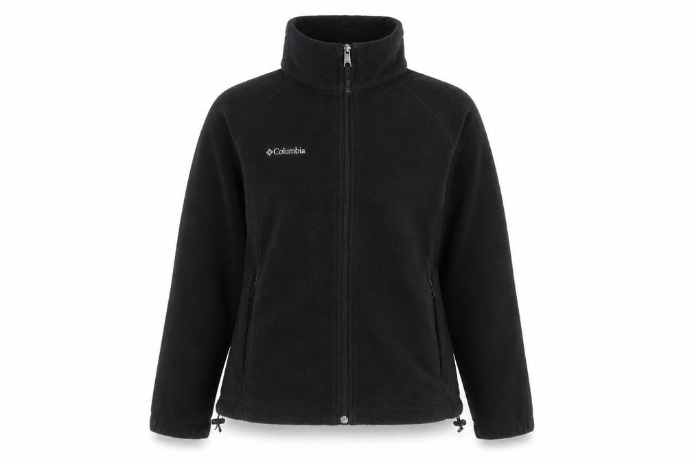 Columbia Women's Black Fleece Full Zip Mid-Length Active Jacket M