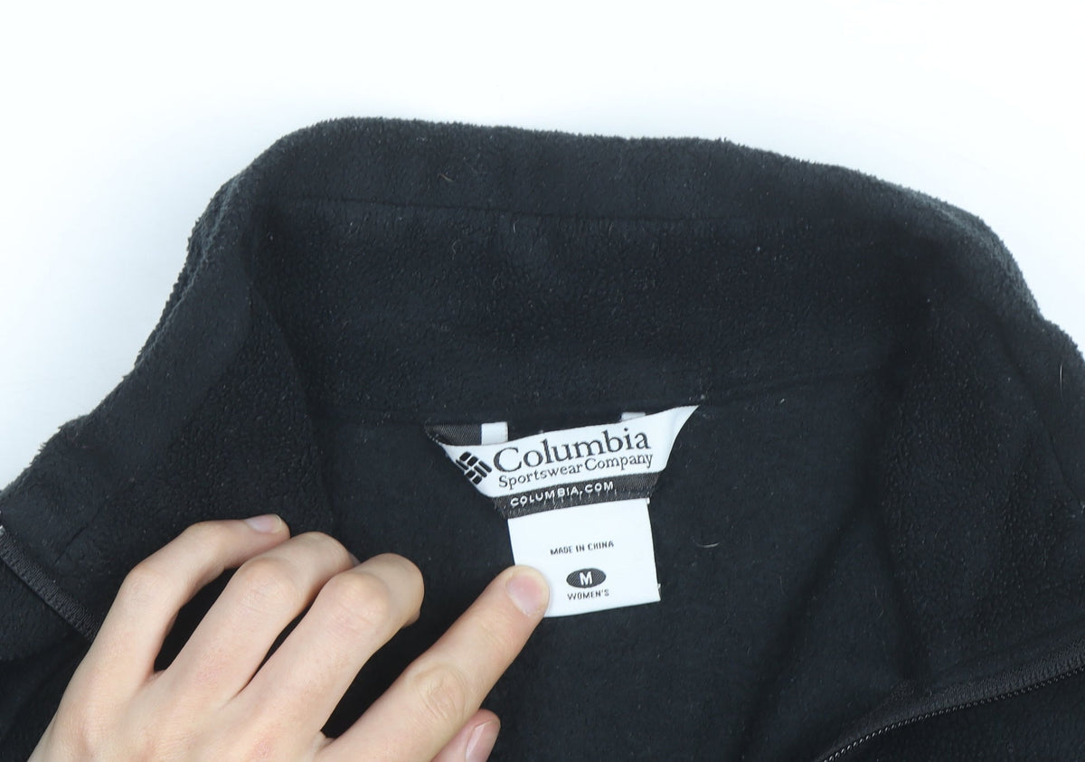 Columbia Women's Black Fleece Full Zip Mid-Length Active Jacket M