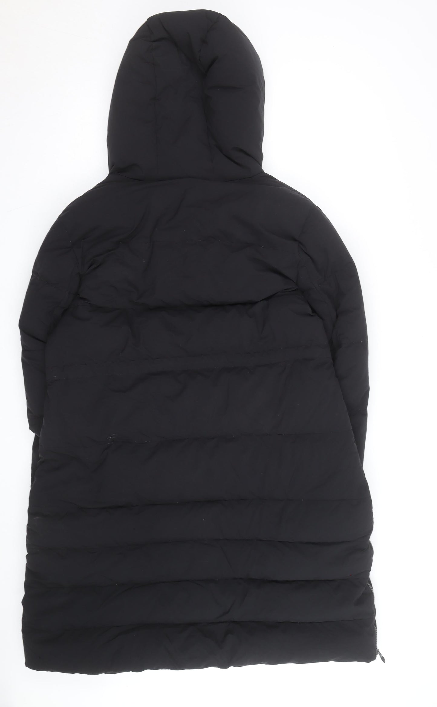 Adidas Womens Black Long Hooded Puffer Coat XL Winter Jacket
