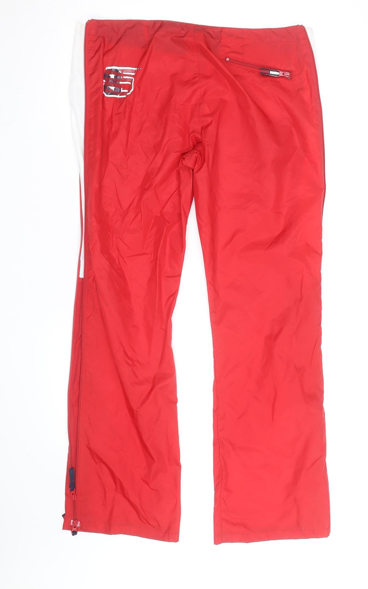 Tommy Jeans Women's Red Track Pants S Water Resistant Activewear Trousers