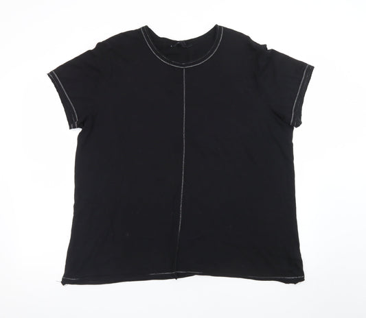 Next Women’s Black Short Sleeve Basic T-Shirt UK 20